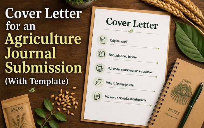 Cover Letter for an Agriculture Journal Submission (With Template)