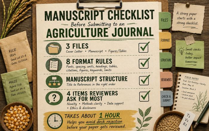 Manuscript Checklist Before Submitting to an Agriculture Journal