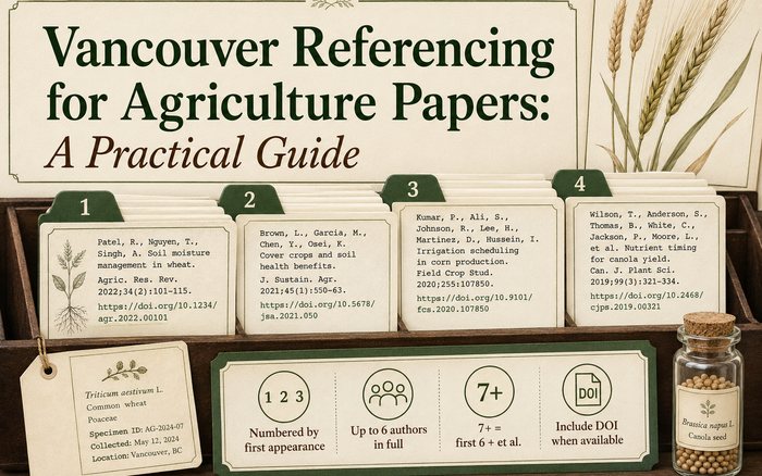 Vancouver Referencing for Agriculture Papers: A Practical Guide